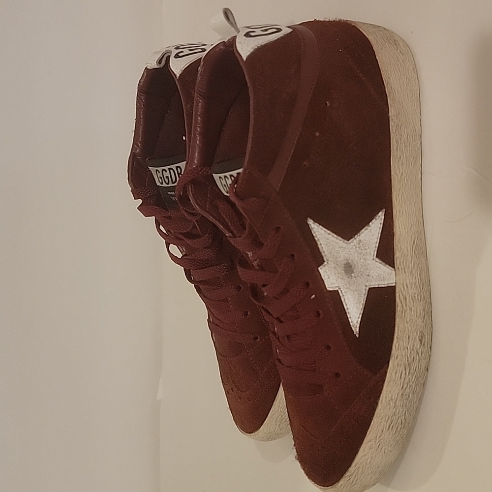 Golden Goose Red High-Top Sneakers Midstar Size 40 Us 9 Maroon